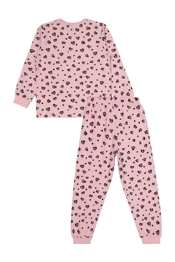 Kız Çocuk Pijama Takımı 6-9 Yaş Pembe - Paket