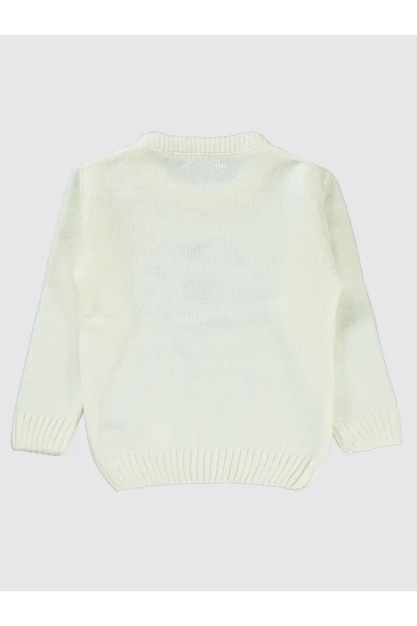 Girl's Sweater 2-5 Years Old Ecru-Green - Package