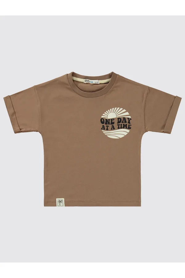 Ensemble garçon 2-5 ans marron - Emballage