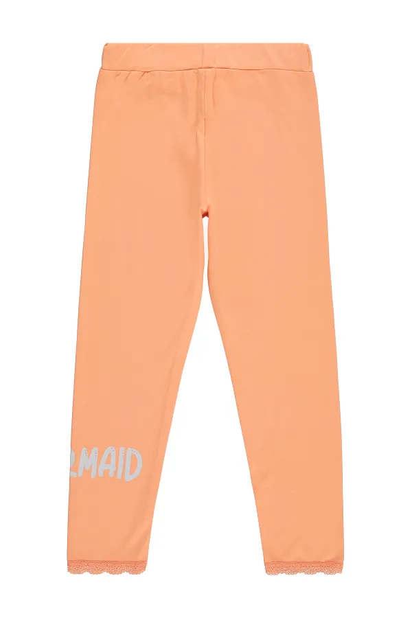 Kız Çocuk Tayt 6-9 Yaş Somon - Paket