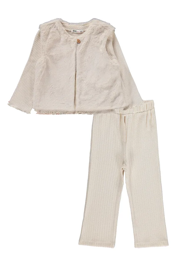 Ensemble d'équipe pour filles 2-5 ans Beige - Emballage