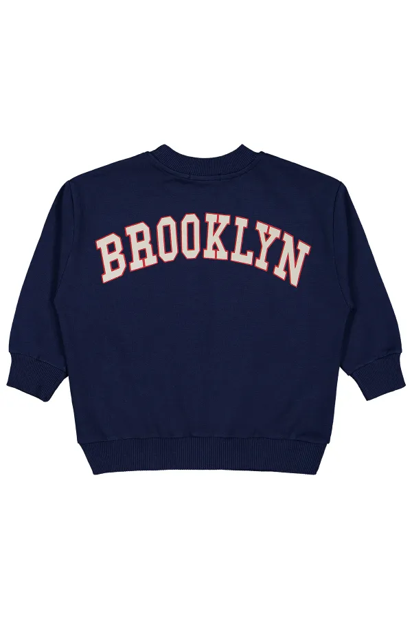 Sweat-shirt garçon bleu marine 2-5 ans - Emballage