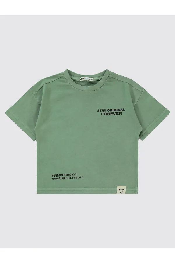 Lot de T-shirts kaki pour garçons de 2 à 5 ans