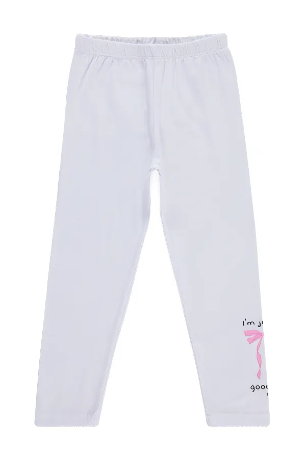 Leggings pour filles, Km, 6-9 ans, blancs - Lot