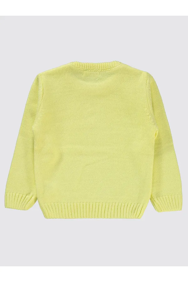 Pull jaune pour fille de 2 à 5 ans - Emballage