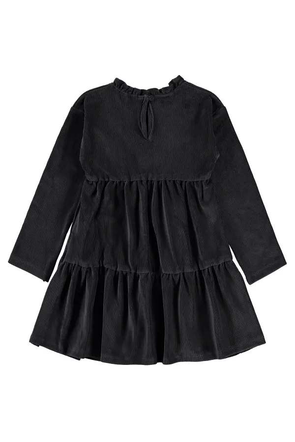 Kız Çocuk Jile ve Elbise 6-9 Yaş Antrasit - Paket