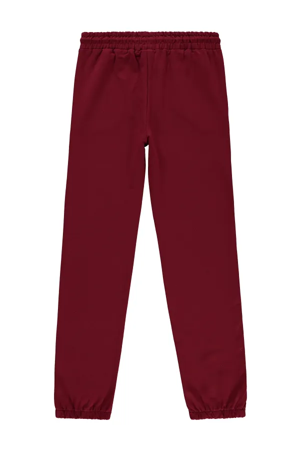 Girl's Tracksuit Bottoms 10-13 Years Dark Burgundy - Package
