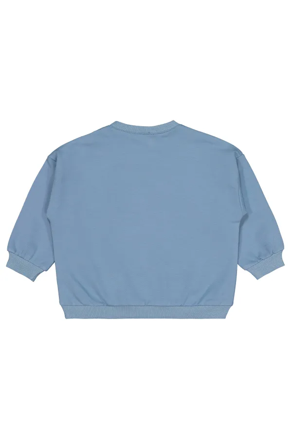 Bebek Sweatshirt 0-24 Ay Buz Mavi - Paket