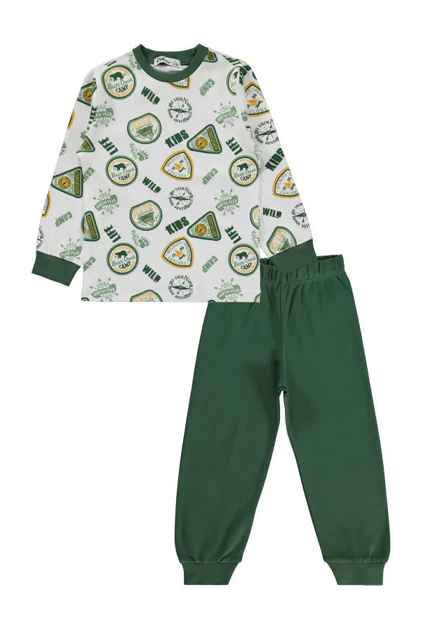 Ensemble pyjama garçon 2-5 ans vert doux - Emballage