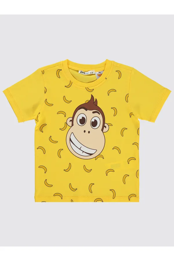 T-shirt jaune pour garçon de 2 à 5 ans - Emballage