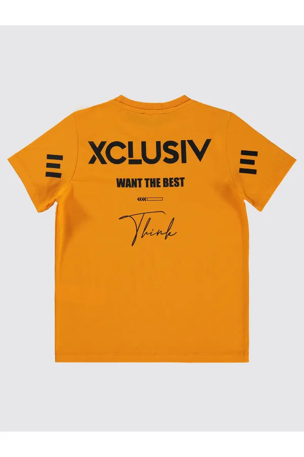 T-shirt garçon 6-9 ans orange clair - Emballage