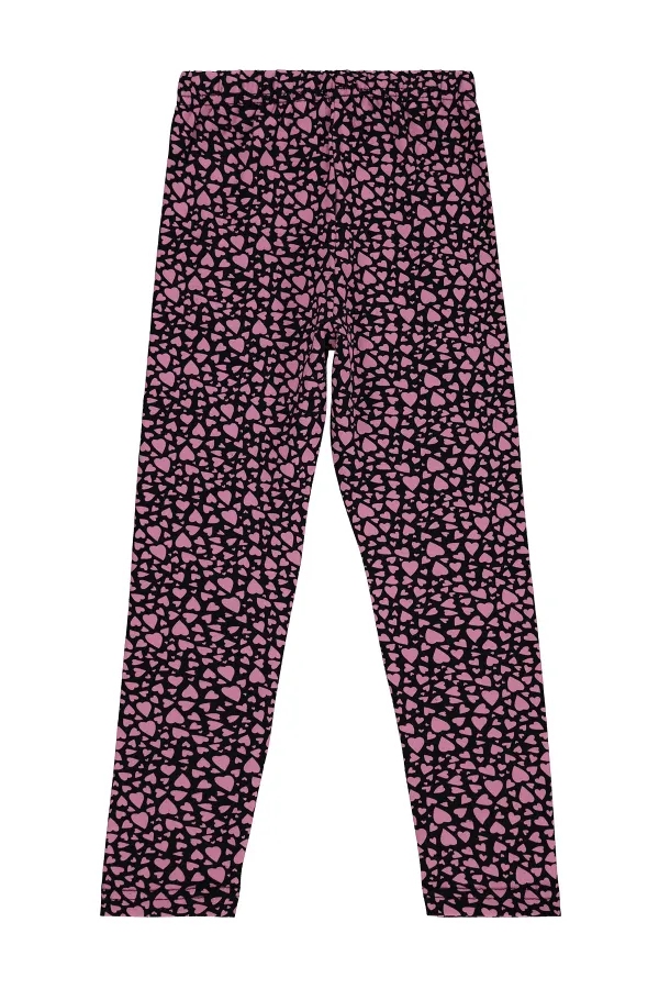Leggings pour filles Km 6-9 ans Noir-Rose - Lot