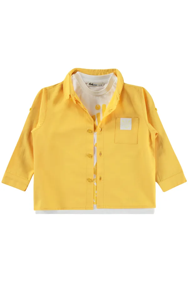 Ensemble chemise garçon 2-5 ans moutarde - Lot