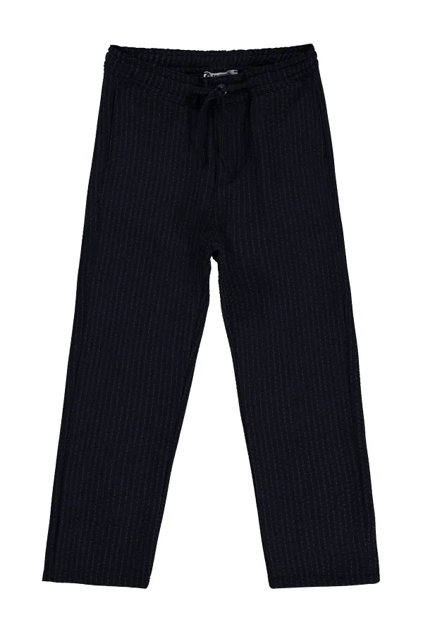Pantalon garçon, 6-9 ans, bleu marine - Lot