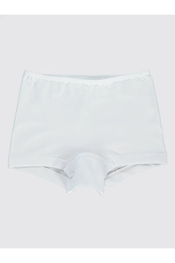 Kız Çocuk Boxer 2-9 Yaş Beyaz-Lila - Paket