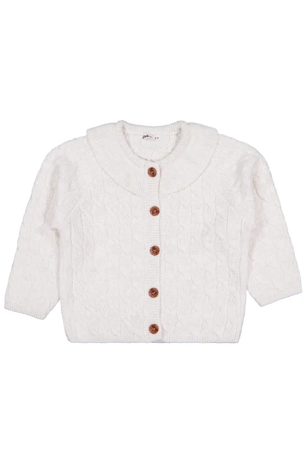 Gilet fille écru 6-9 ans - Emballage