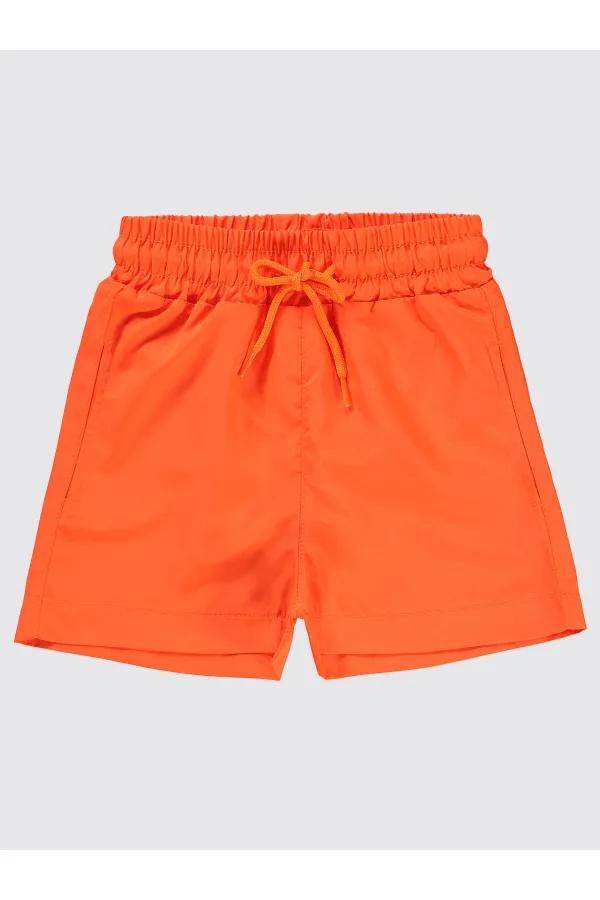 Short de bain garçon 2-5 ans orange - Emballage
