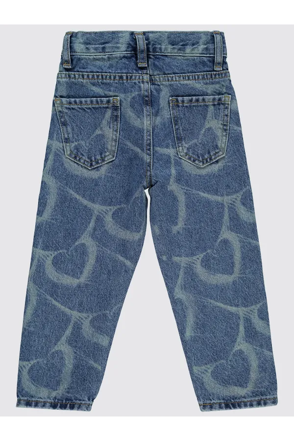 Pantalon bleu clair pour fille de 2 à 5 ans - Emballage