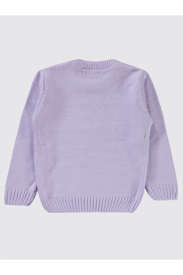 Pull pour fille de 2 à 5 ans, couleur lavande douce - Emballage