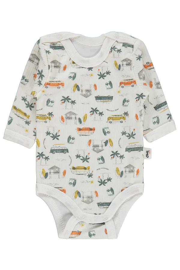 Body bébé à boutons-pression 0-24 mois, écru - Emballage