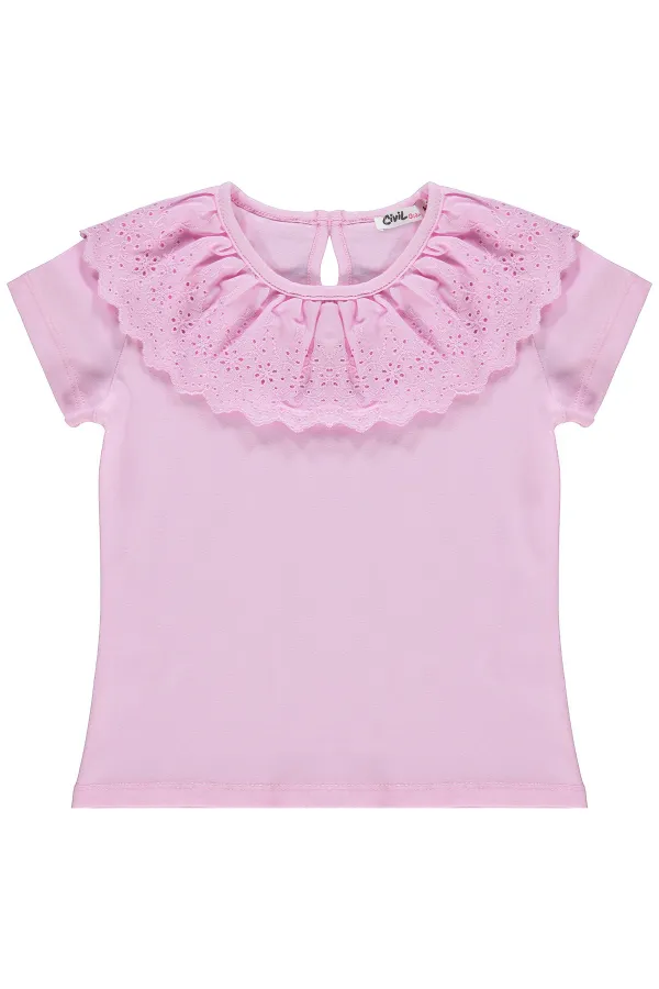 Lot de t-shirts roses pour filles de 6 à 9 ans