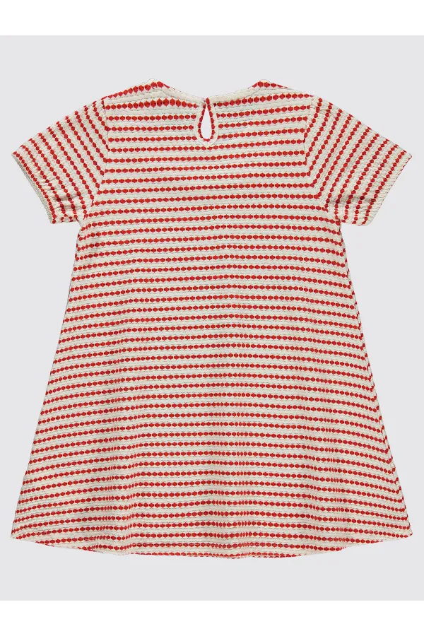 Ensemble gilet et robe corail pour fille de 6 à 9 ans -