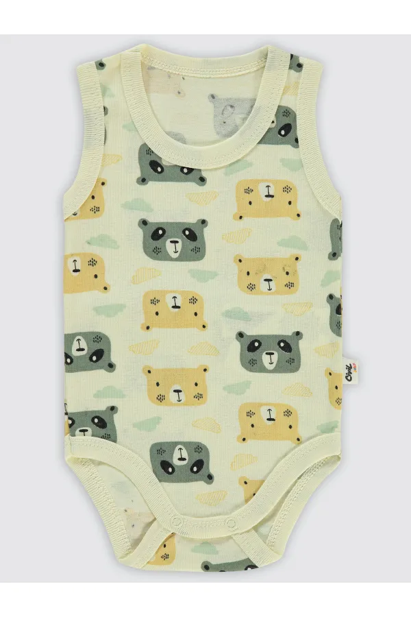 Baby Snap Bodysuit 0-24 Months Stone Color - Pack