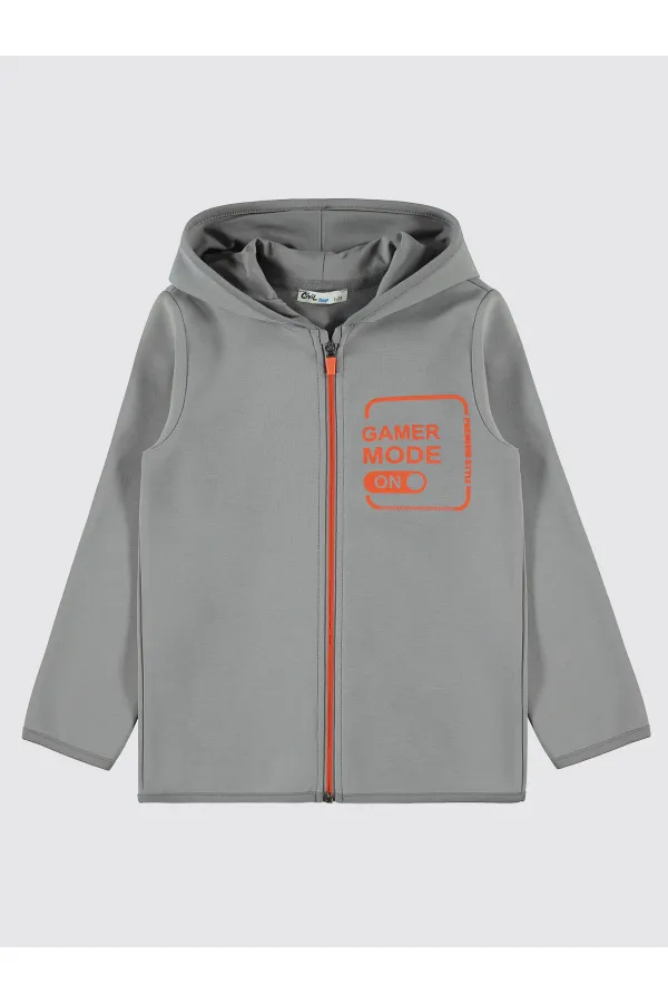 Gilet garçon gris 10-13 ans - Emballage