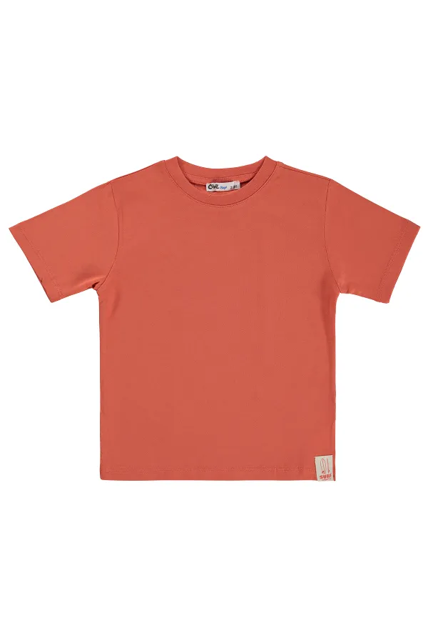 T-shirt garçon Km 2-5 ans orange foncé - Emballage