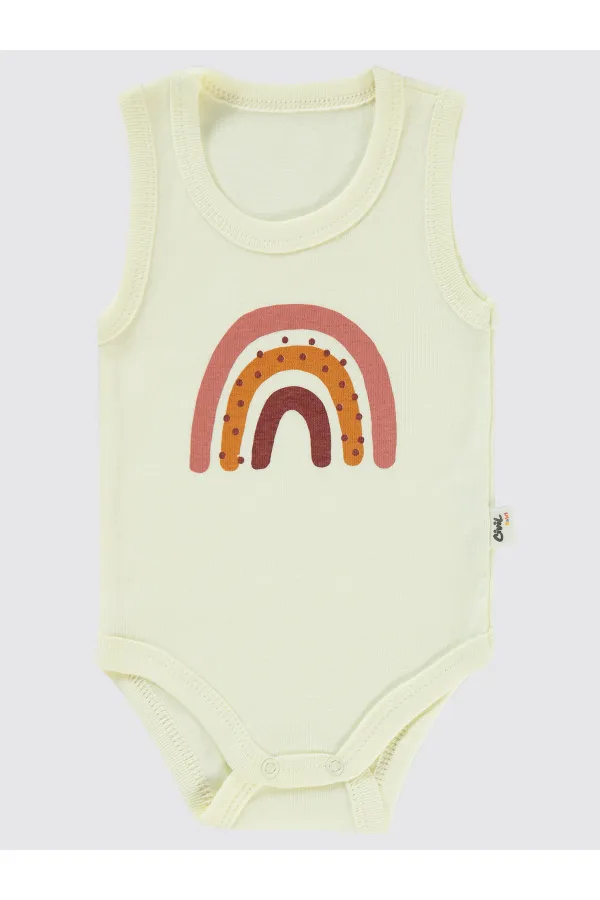 Body bébé à boutons-pression 0-24 mois ivoire - Lot