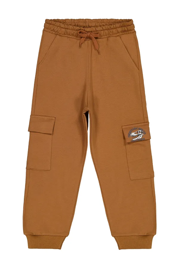 Erkek Çocuk Eşofman Altı 6-9 Yaş Kahve - Paket