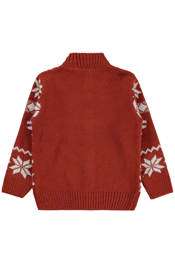 Erkek Çocuk Hırka 2-5 Yaş Koyu Bakır - Paket