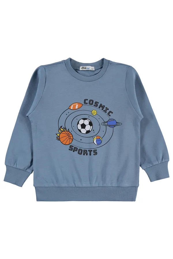 Sweat-shirt garçon Km 2-5 ans indigo - Emballage