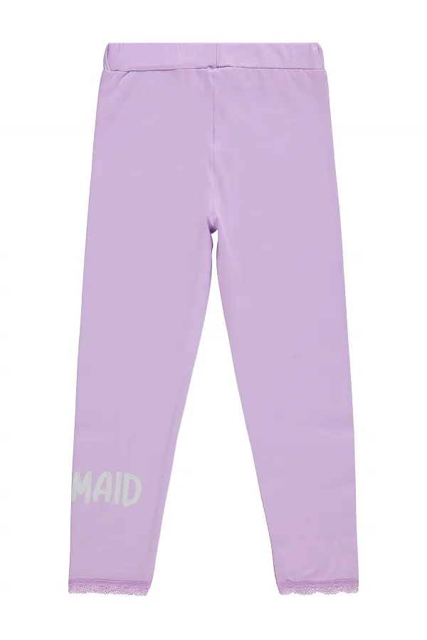 Leggings pour filles, 6-9 ans, lilas - Lot