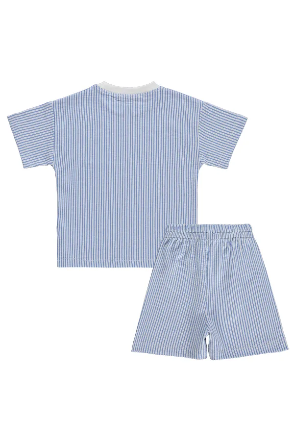 Ensemble d'équipe garçon 2-5 ans bleu - Emballage