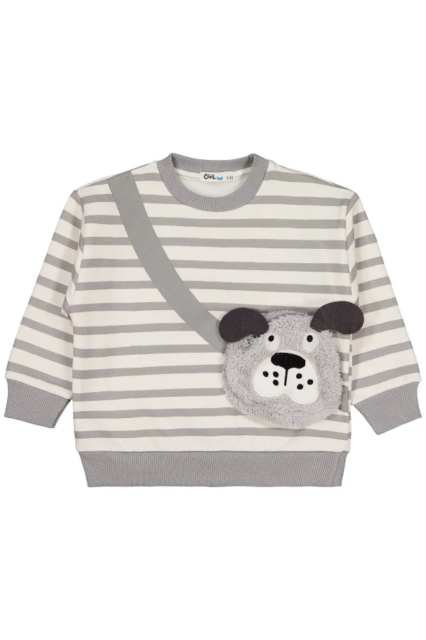 Erkek Çocuk Sweatshirt 2-5 Yaş Gri - Paket