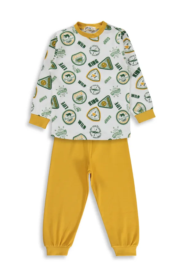 Ensemble pyjama garçon 2-5 ans moutarde - Lot Ensemble pyjama garçon 2-5 ans moutarde - Lot