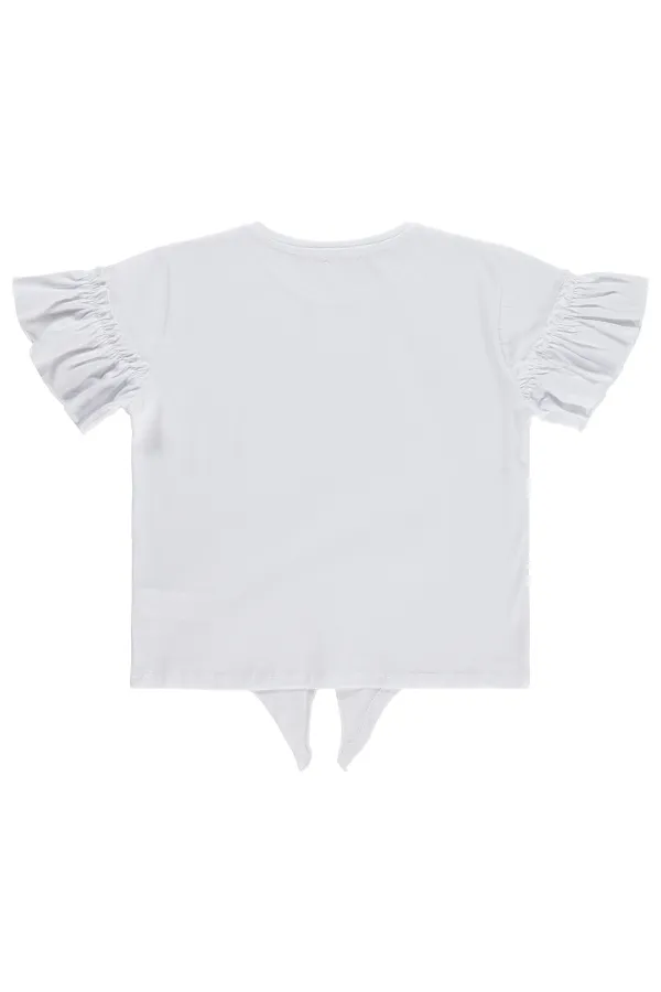Girls' T-shirt, Ages 10-13, Off-White - Pack