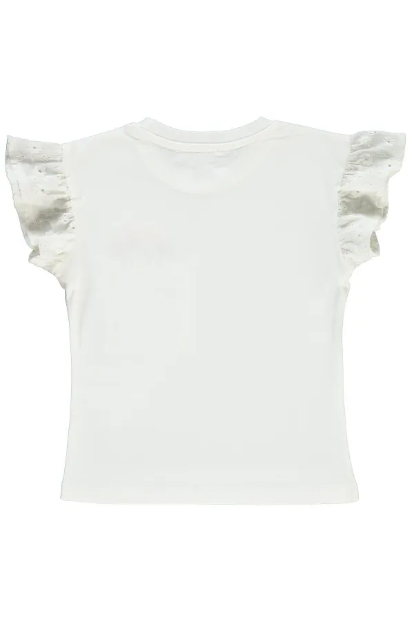 Kız Çocuk Tişört 2-5 Yaş Ekru - Paket