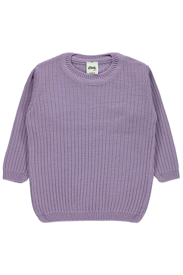 Bebek Kazak 0-24 Ay Lila - Paket