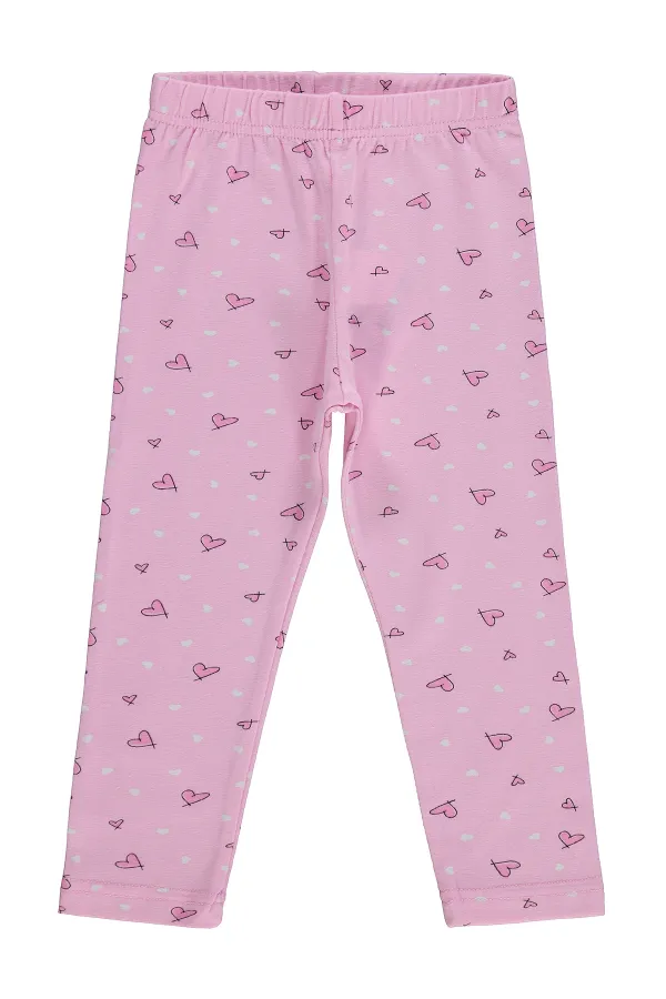Kız Çocuk Tayt Km 2-5 Yaş Pembe - Paket