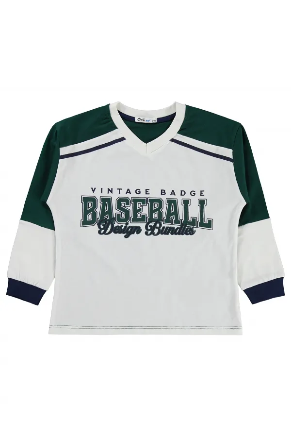 Erkek Çocuk Pijama Takımı 10-13 Yaş Yeşil - Paket