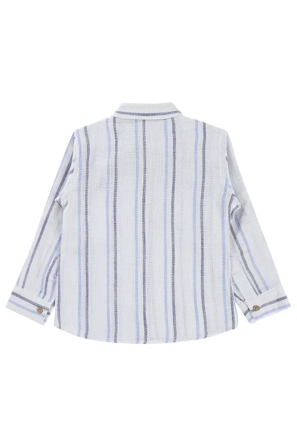 Erkek Çocuk Gömlek 2-5 Yaş Mavi - Paket