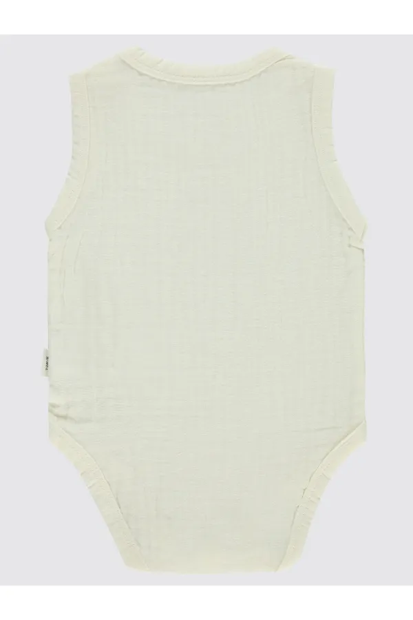 Bebek Çıtçıtlı Badi 0-24 Ay Ekru - Paket