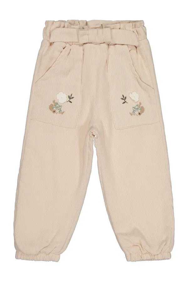 Kız Çocuk Pantolon 2-5 Yaş FilDişi - Paket