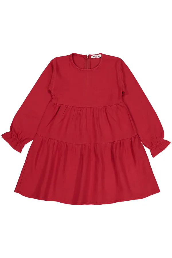 Girl's Vest and Dress 6-9 Years Red - Package