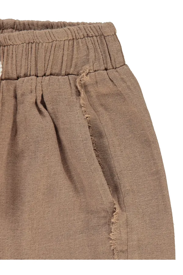 Erkek Çocuk Şort 6-9 Yaş Kahverengi - Paket