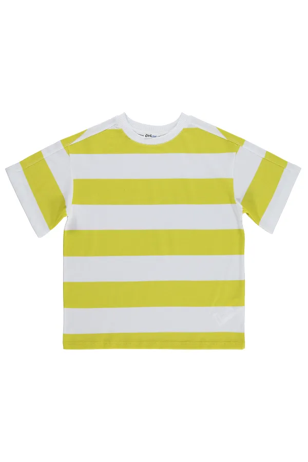 T-shirt garçon, 6-9 ans, jaune citron - Lot