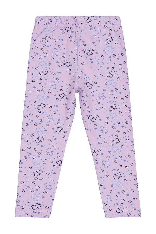 Leggings pour filles Km 2-5 ans Lilas - Emballage