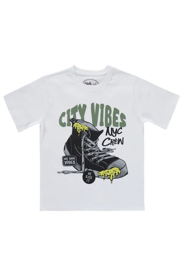 Lot de t-shirts blancs pour garçons de 10 à 13 ans